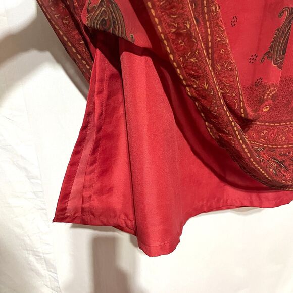 Vintage Bohemian Peasant Skirt Long Paisley Printed Small - Picture 4 of 7